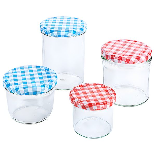 Borcan pentru gem, 230ml + capac, set de 6 bucati Contacto-2705230